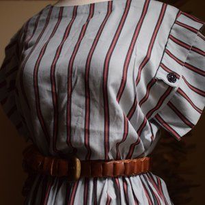 Vintage Handmade Stripe Short Dress